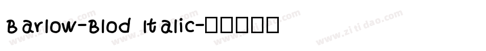 Barlow-Blod Italic字体转换